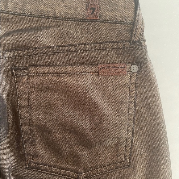 7 FOR ALL MANKIND BRONZE CROPPED JEANS - Picture 7 of 11